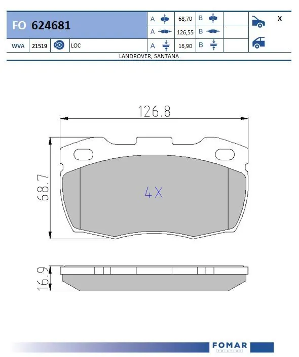 Brake Pad Set, disc brake